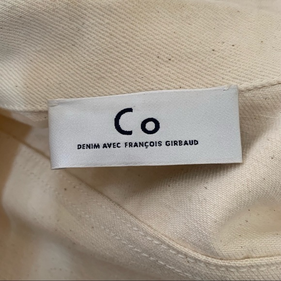 Co Brand Denim Avec Francois Girbaud Ivory A-Line Peplum Jacket Size Small - Picture 11 of 12